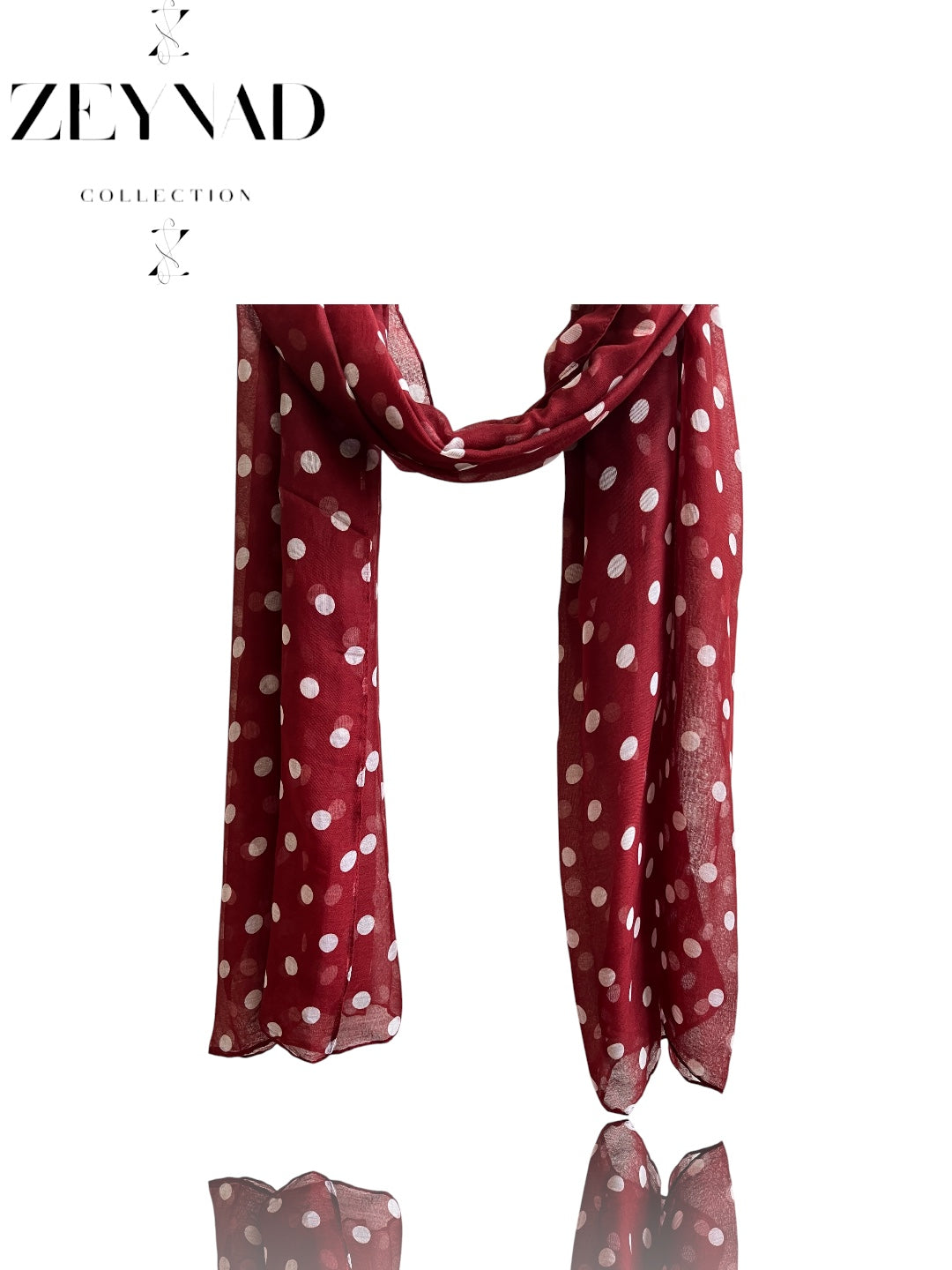 Crimson ZEYNAD modal polka dot
