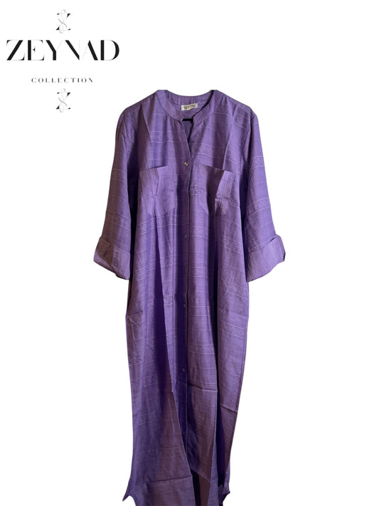 Buttoned Purple Dress