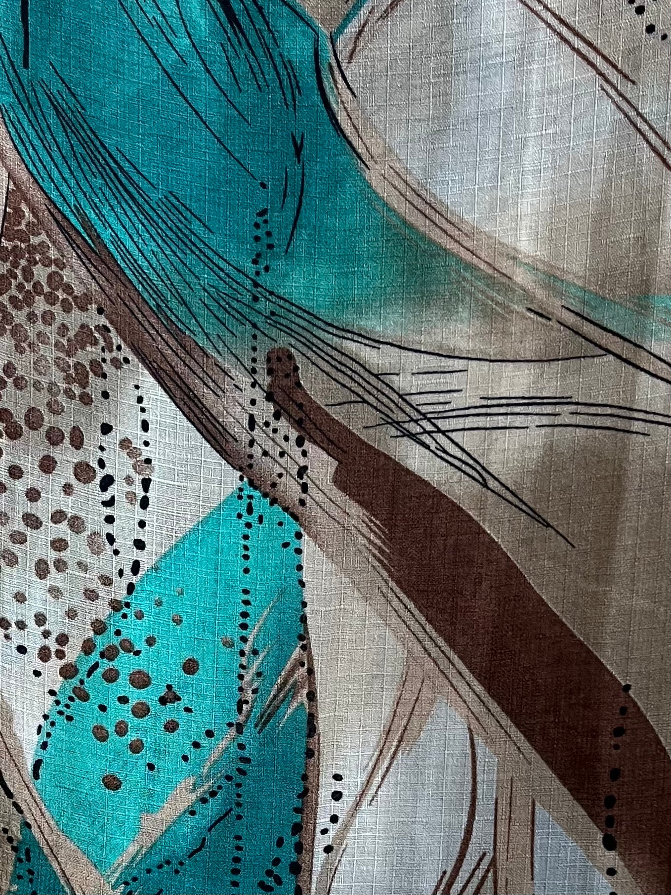 Vivid spring sea teal chiffon