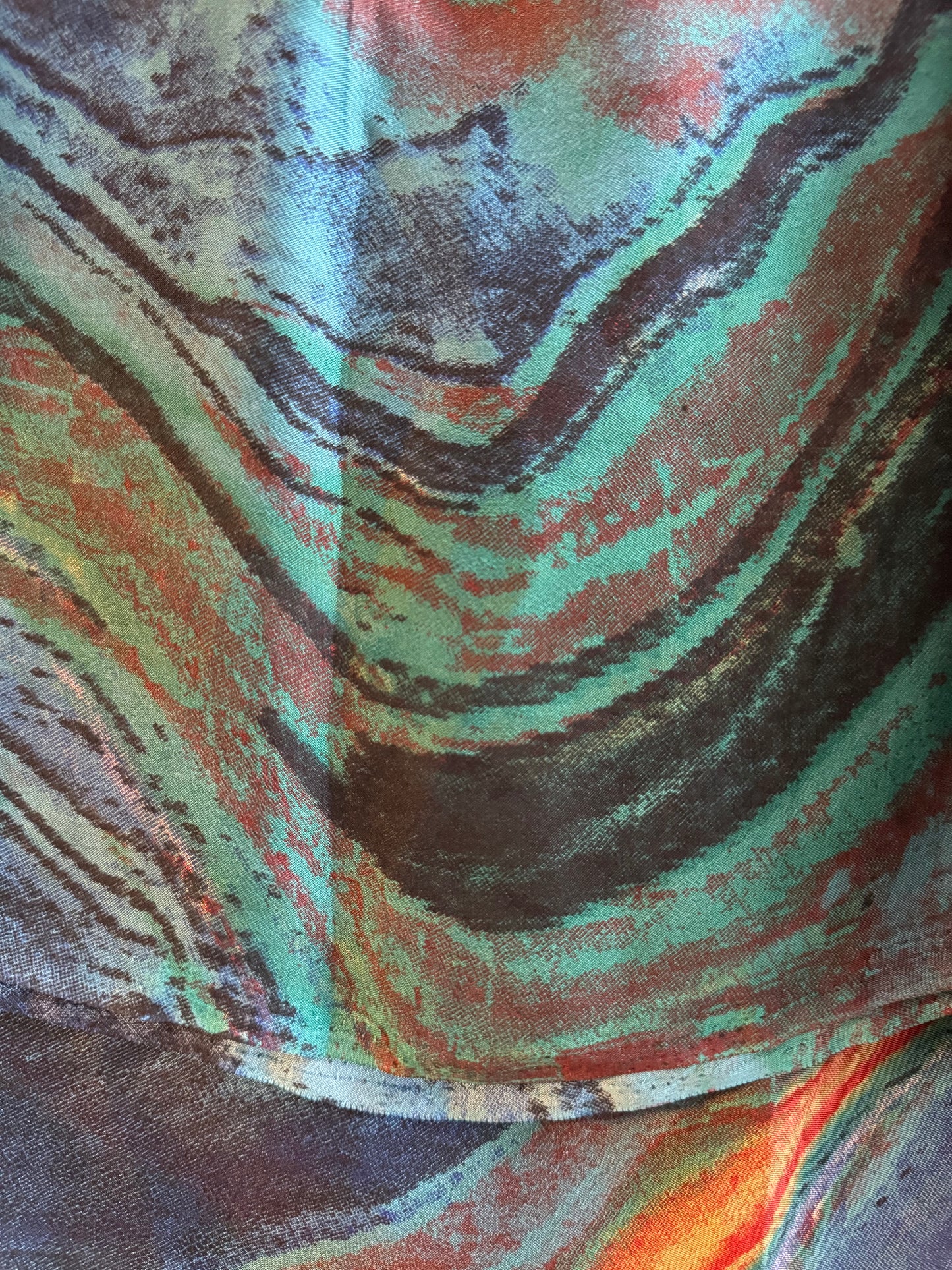 Ocean Amber Glow Chiffon Hijab