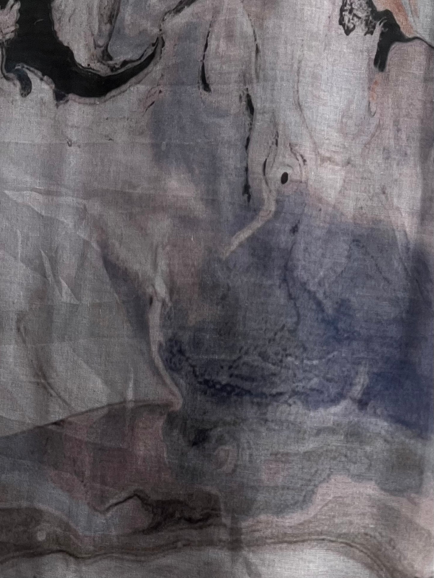 Mixture celestial blue marble print ombré