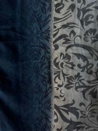 Intense blue & white swirl modal hijab