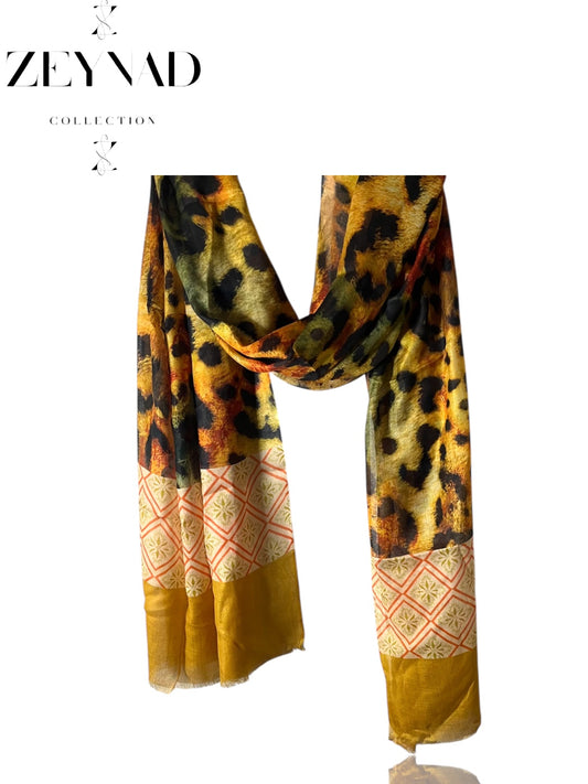 Golden Swirl End String Hijab