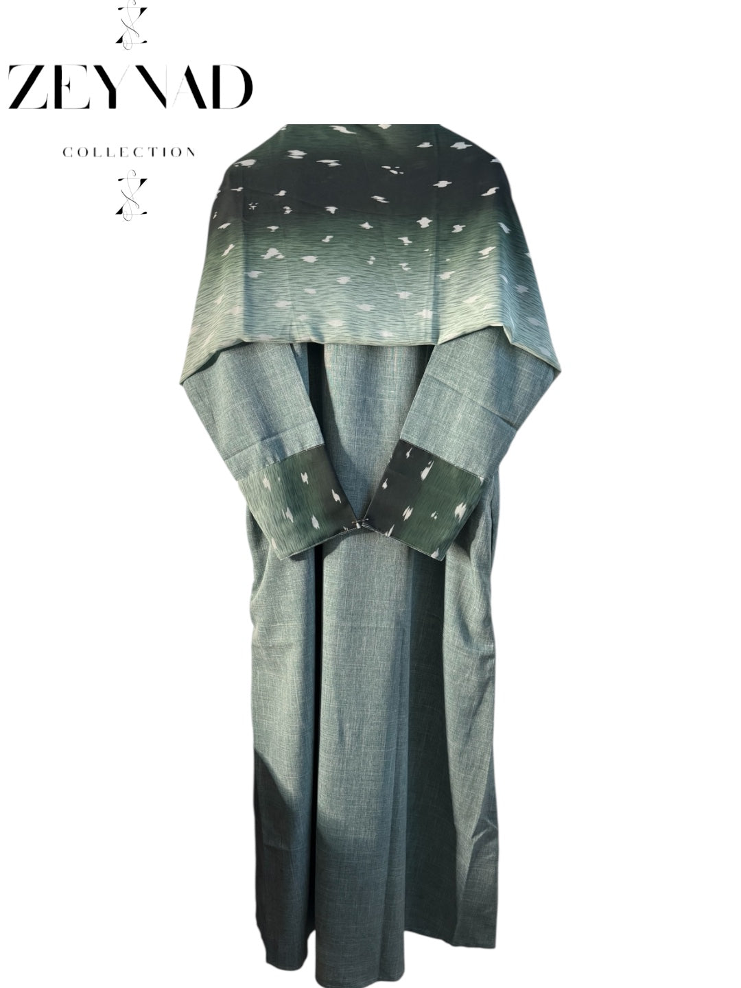 Mint Green deer matching dress & hijab set