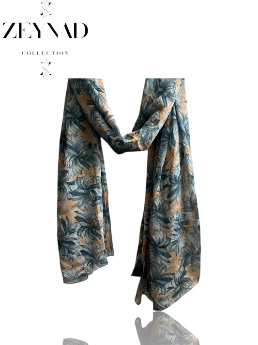Vivid spring teal chiffon