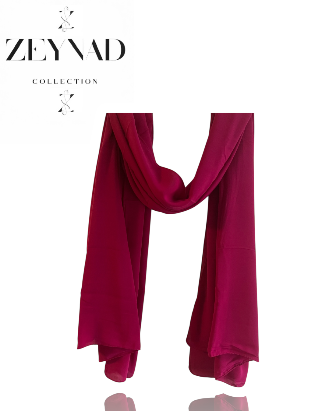 Blazing hot pink chiffon hijab