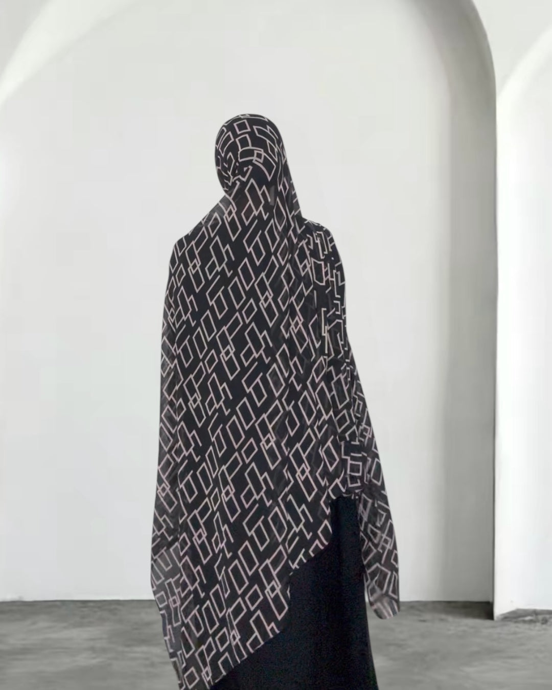 Midnight pink ZEYNAD zigzag print