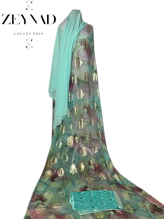 Classic sea blue & metallic pink Dirac set