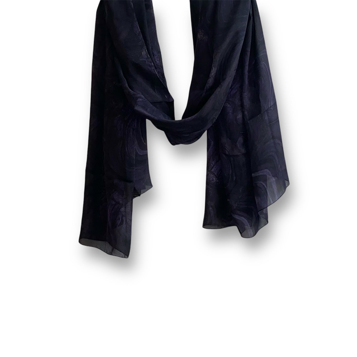 Starry navy blue chiffon hijab