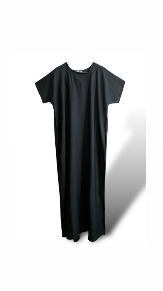 Short sleeve black Abaya under dress