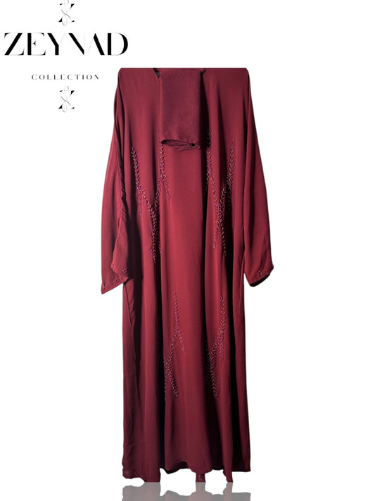 Burgundy Abaya