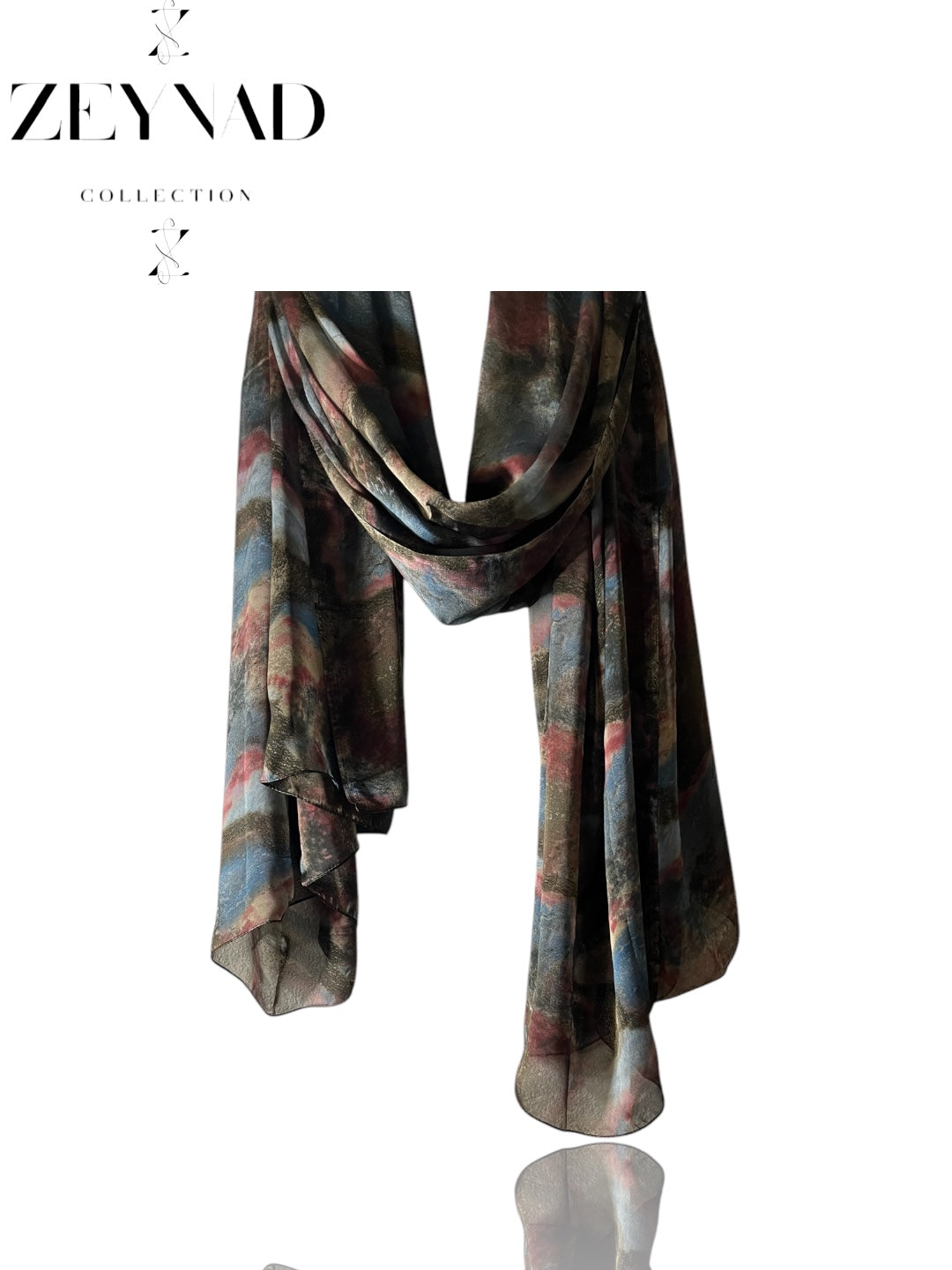 Summer Blue Faded Cotton Candy Hijab