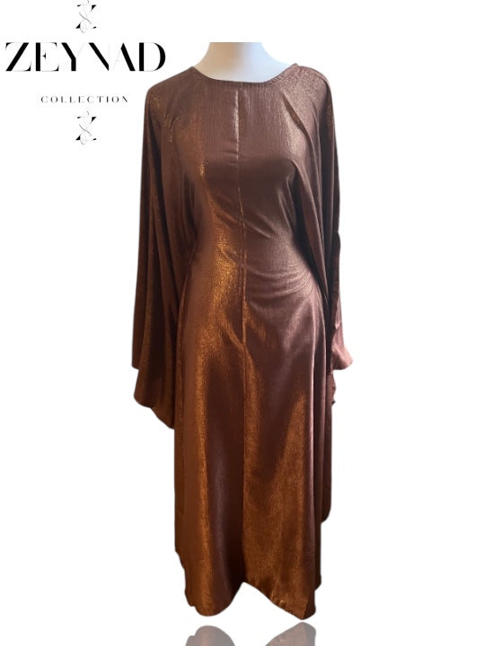 Premium Brown Butterfly Dress