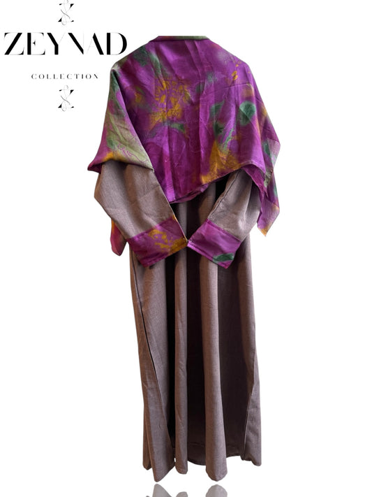 Starlight faded purple & light purple matching dress & hijab set