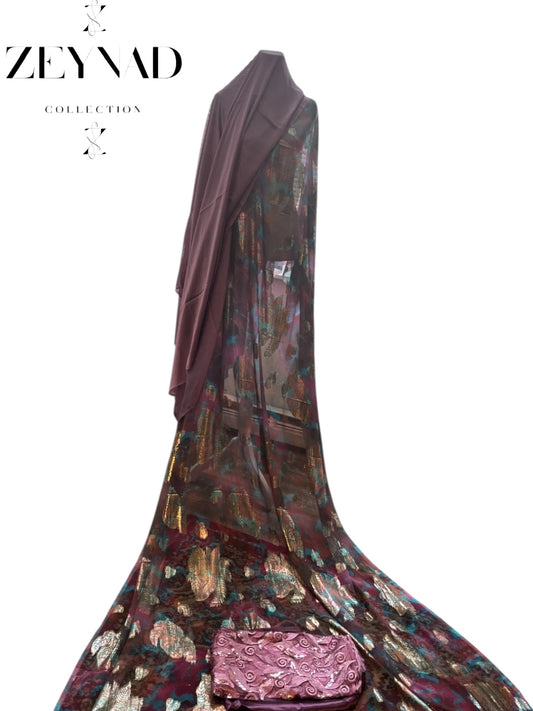 Classic radiant silver & faded purple Dirac set