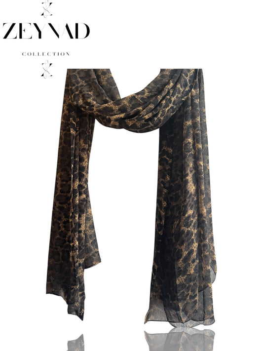 Burnt Sienna Cheetah Print Hijab