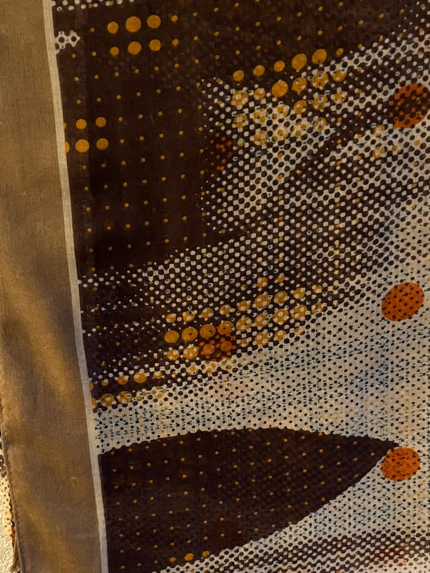 Brown & dark orange dotted harmony modal hijab