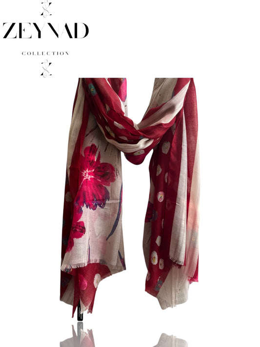 Red Flame Dim Modal Hijab