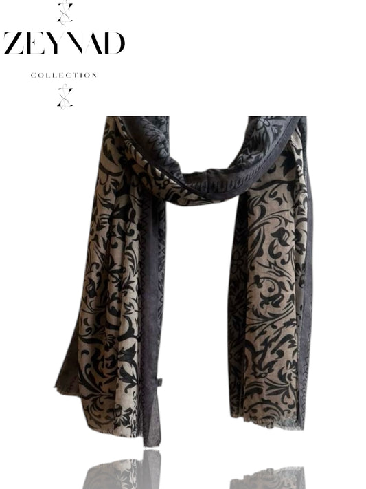 Intense black & white pattern modal hijab