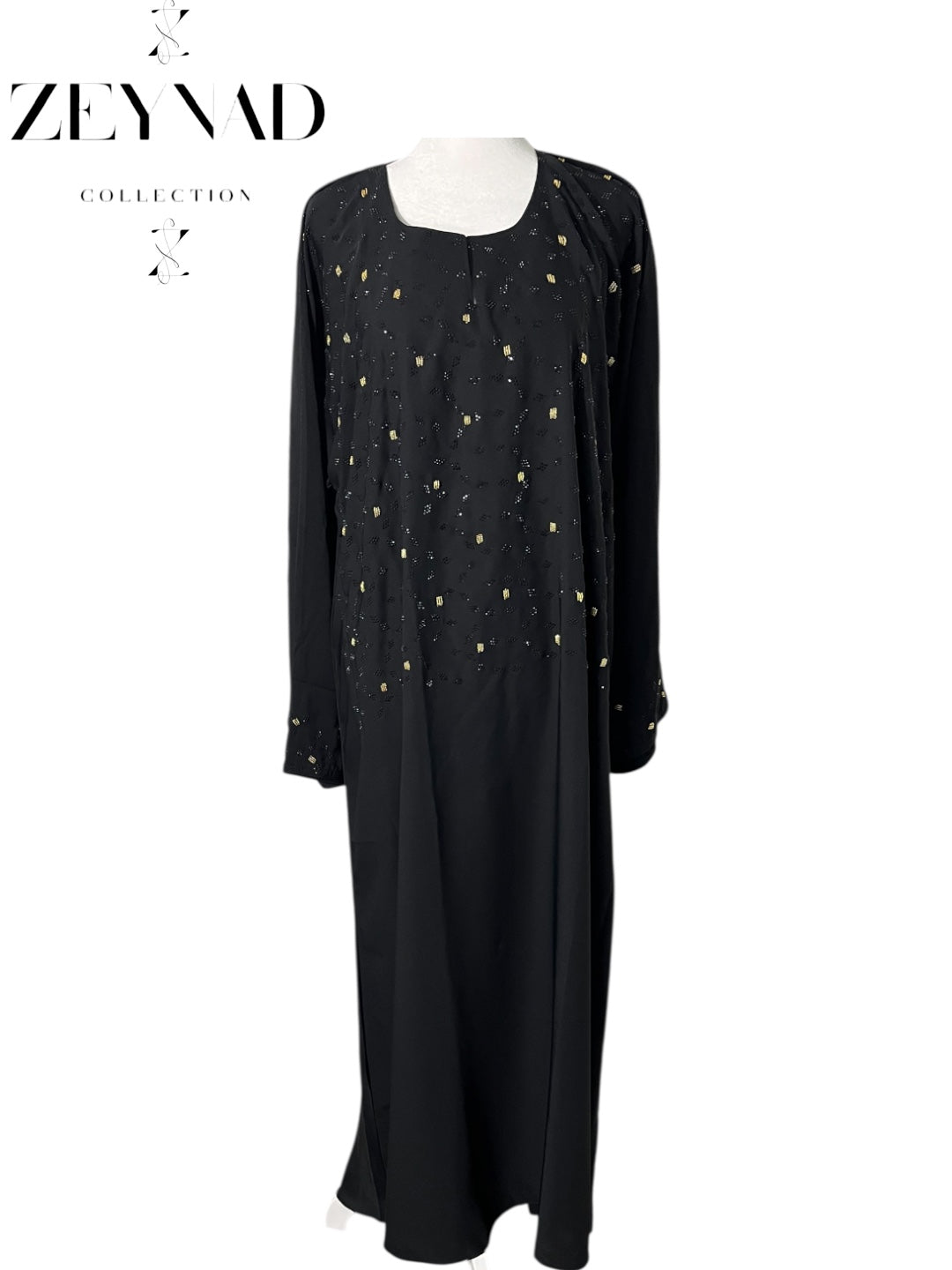 Vivid black & gold limited Abaya