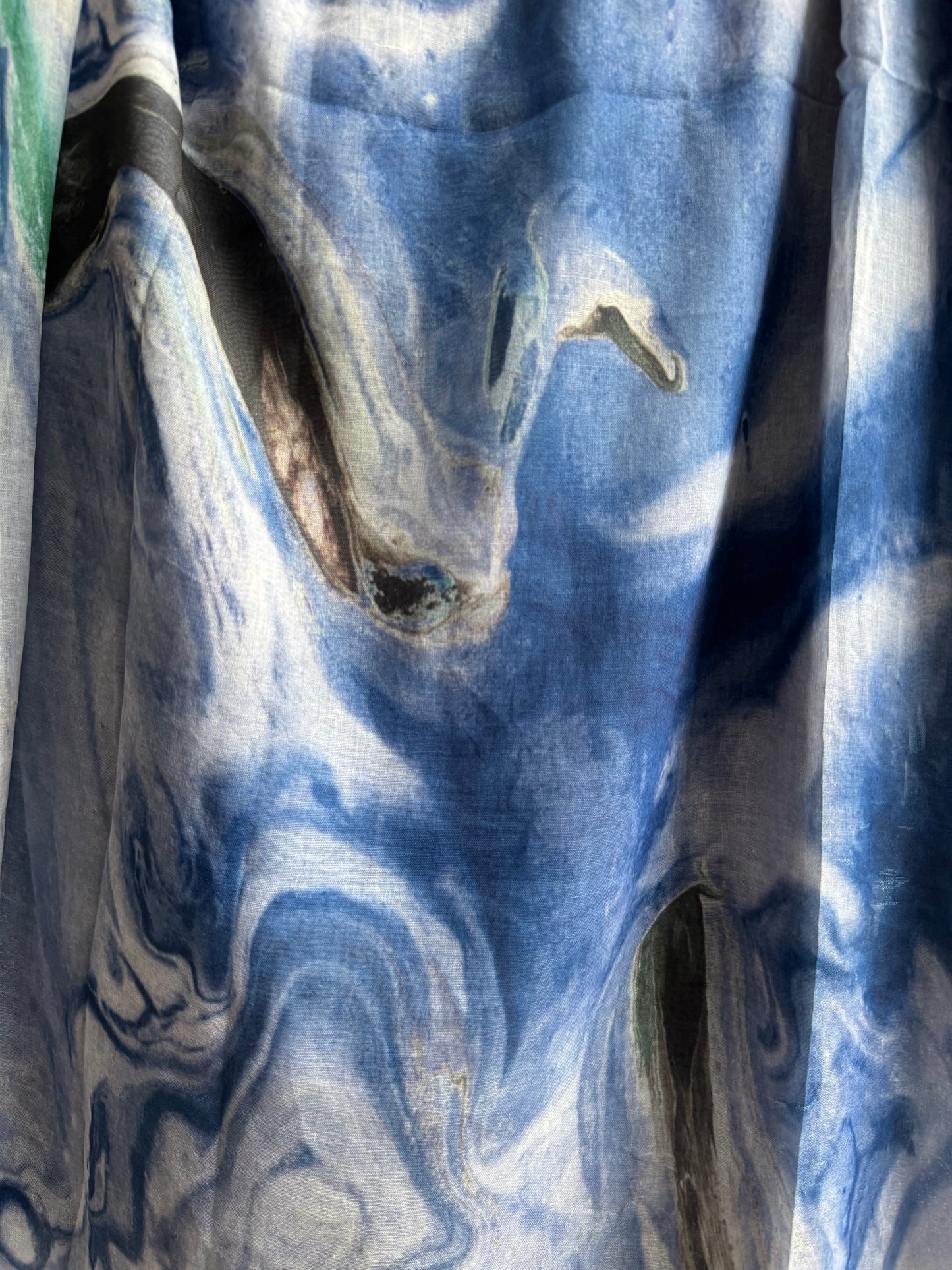 Mixture celestial blue marble print ombré