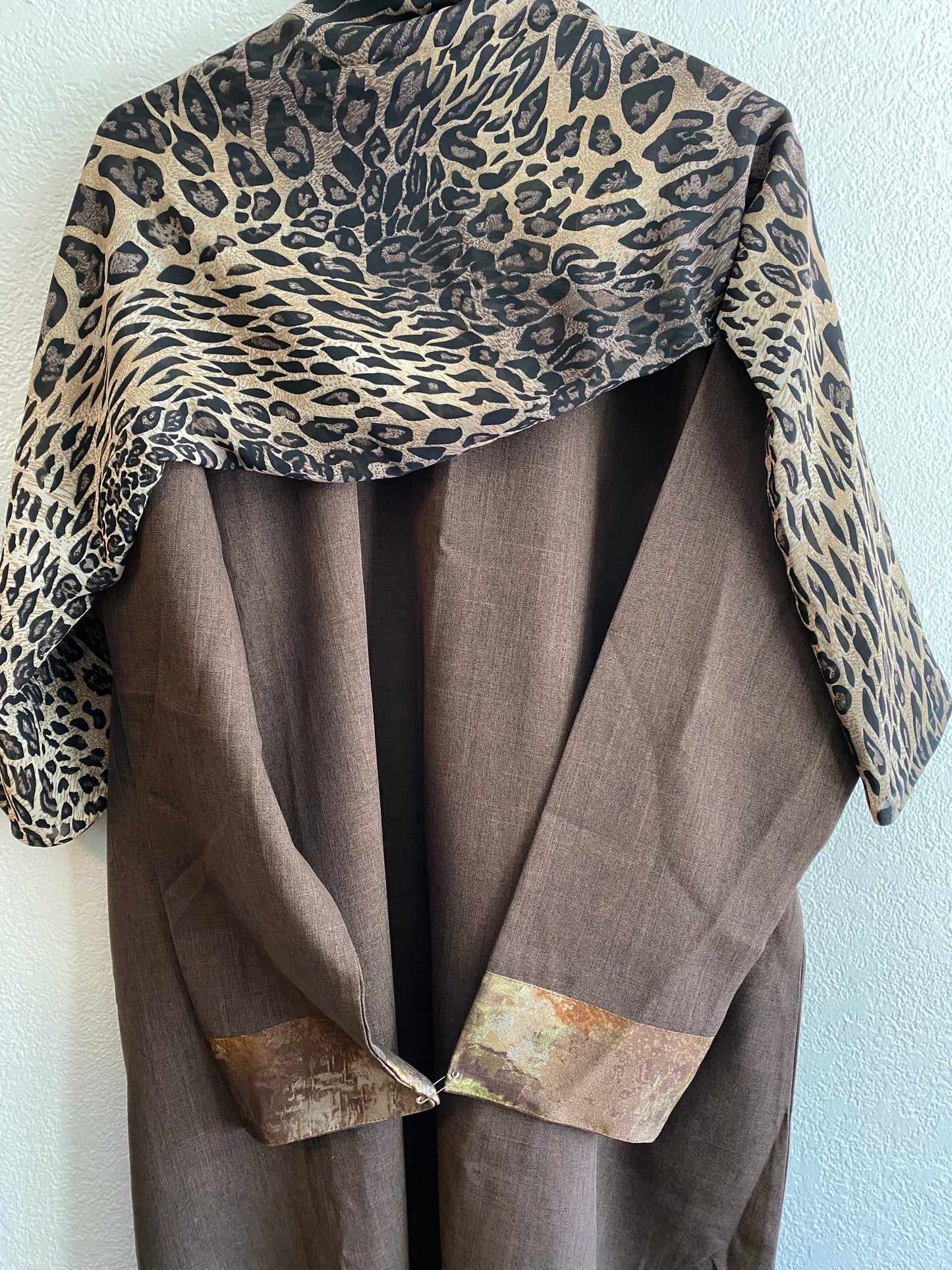 Cheetah & brown matching dress & hijab set