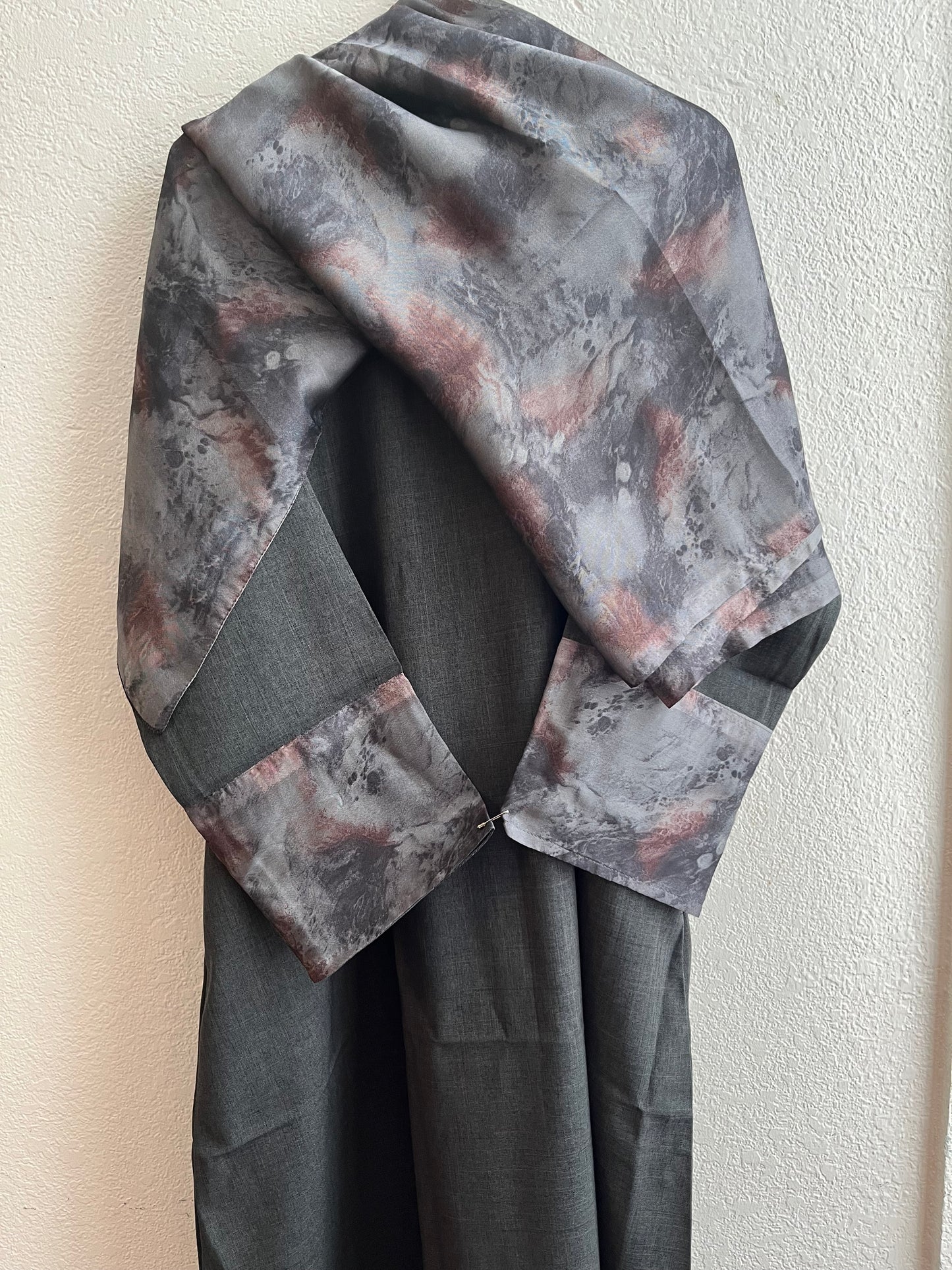 Intense faded-pastel matching dress & hijab set