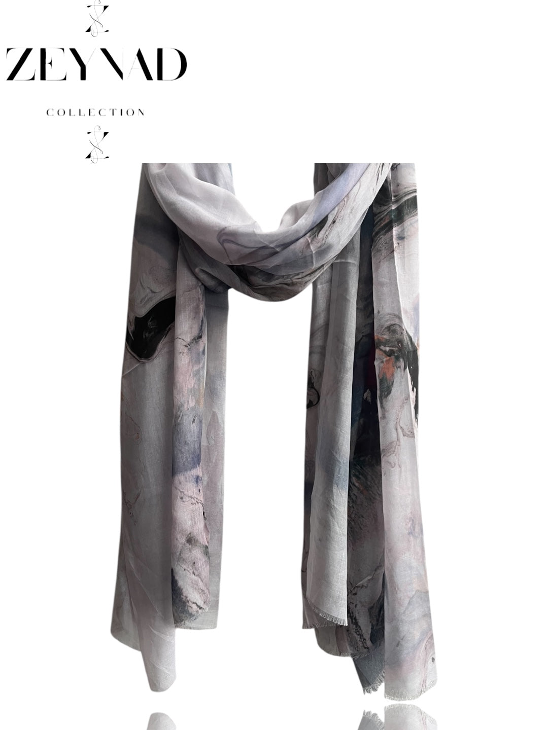 Mixture celestial blue marble print ombré