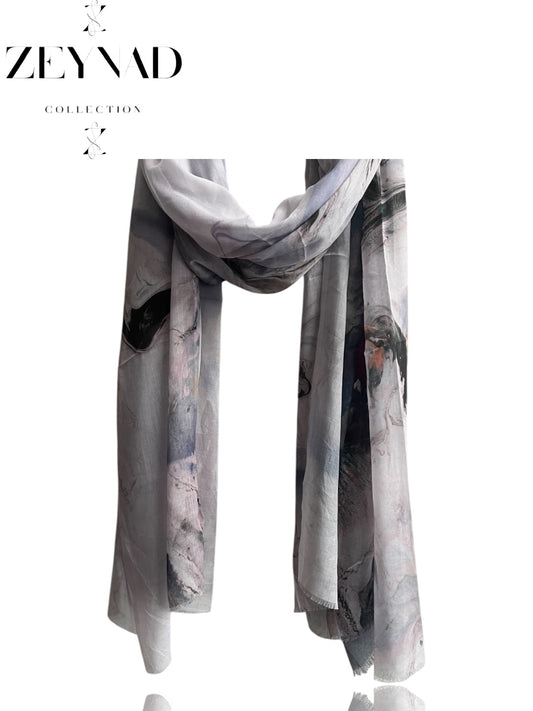 Mixture celestial blue marble print ombré