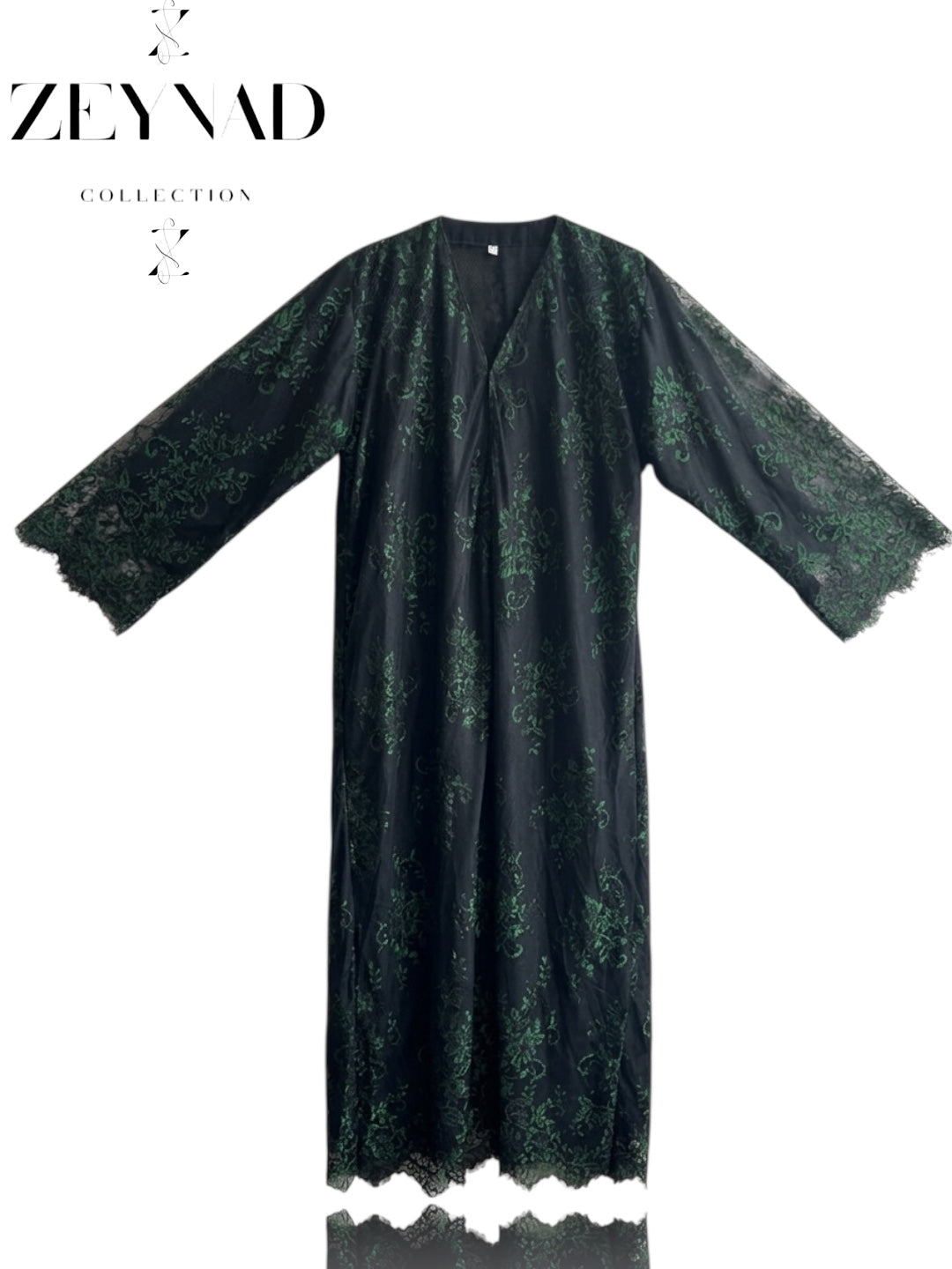 Matcha ZEYNAD lace abaya – zeynadcollection.com