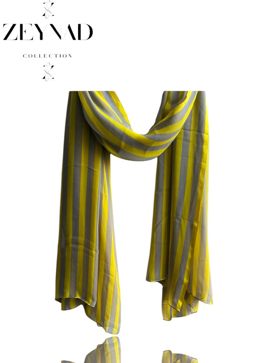 Neon lined chiffon print