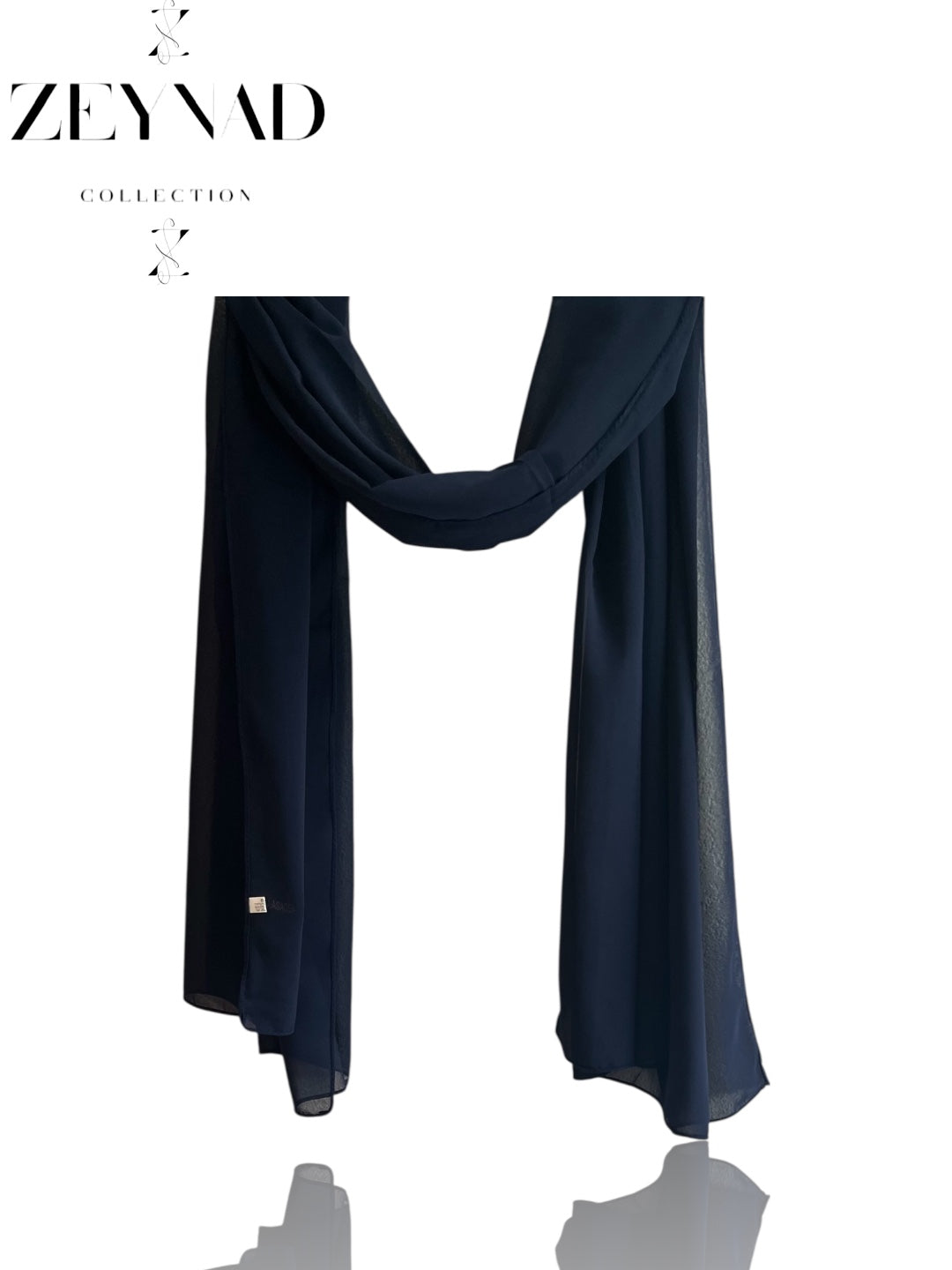 Plain navy blue hijab