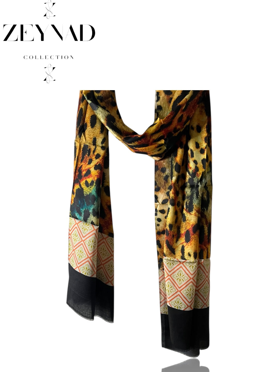 Limited ZEYNAD colorful modal cheetah print hijab