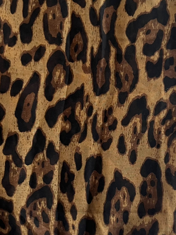 Caramel End String Cheetah Print Hijab