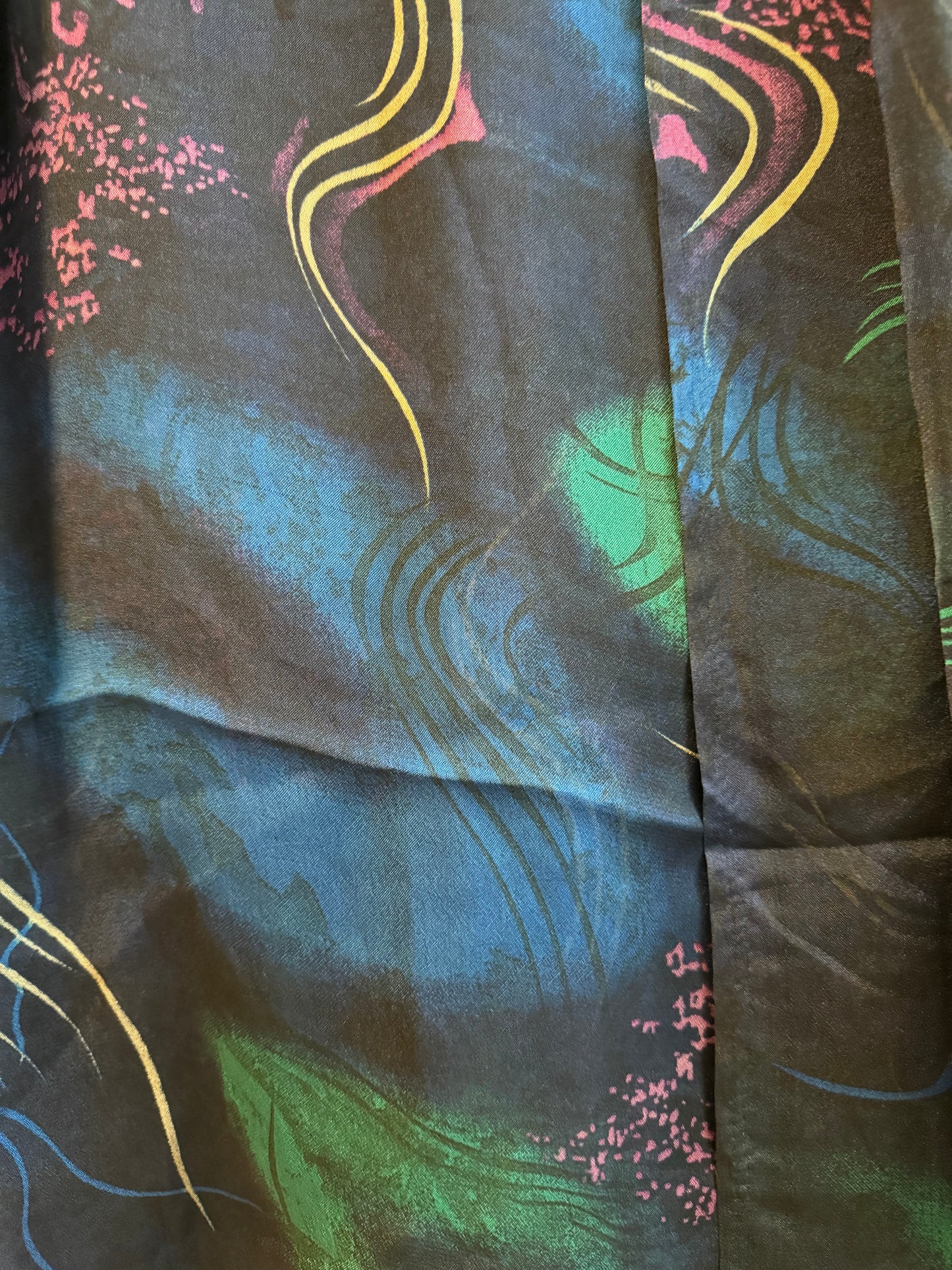 Dark Blue Shadow Ocean Glow Chiffon Hijab