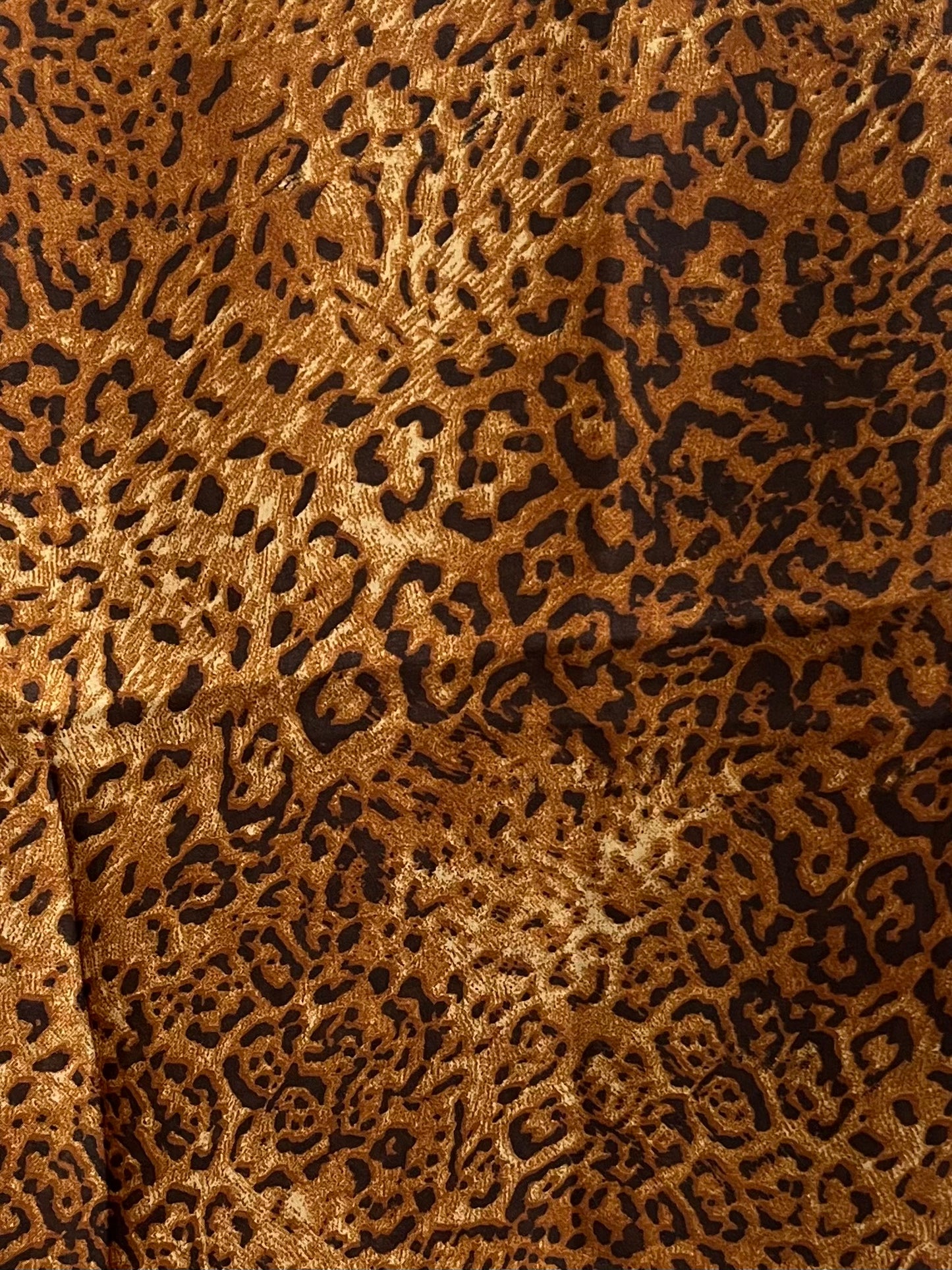 Arctic golden snow leopard print hijab