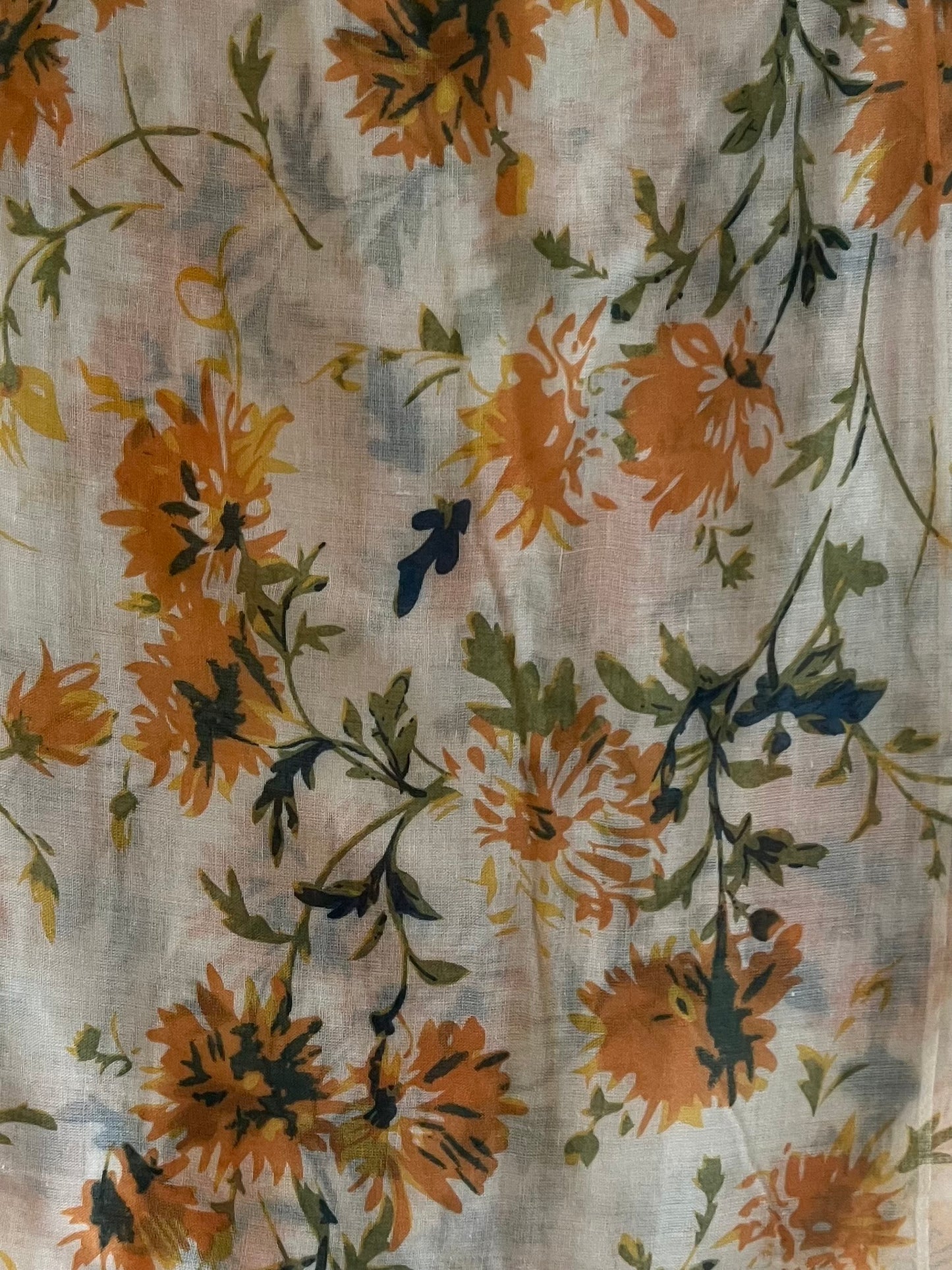 Vibrant yellow & blue forest modal hijab