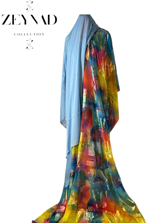 Light blue & multi colored Dirac set