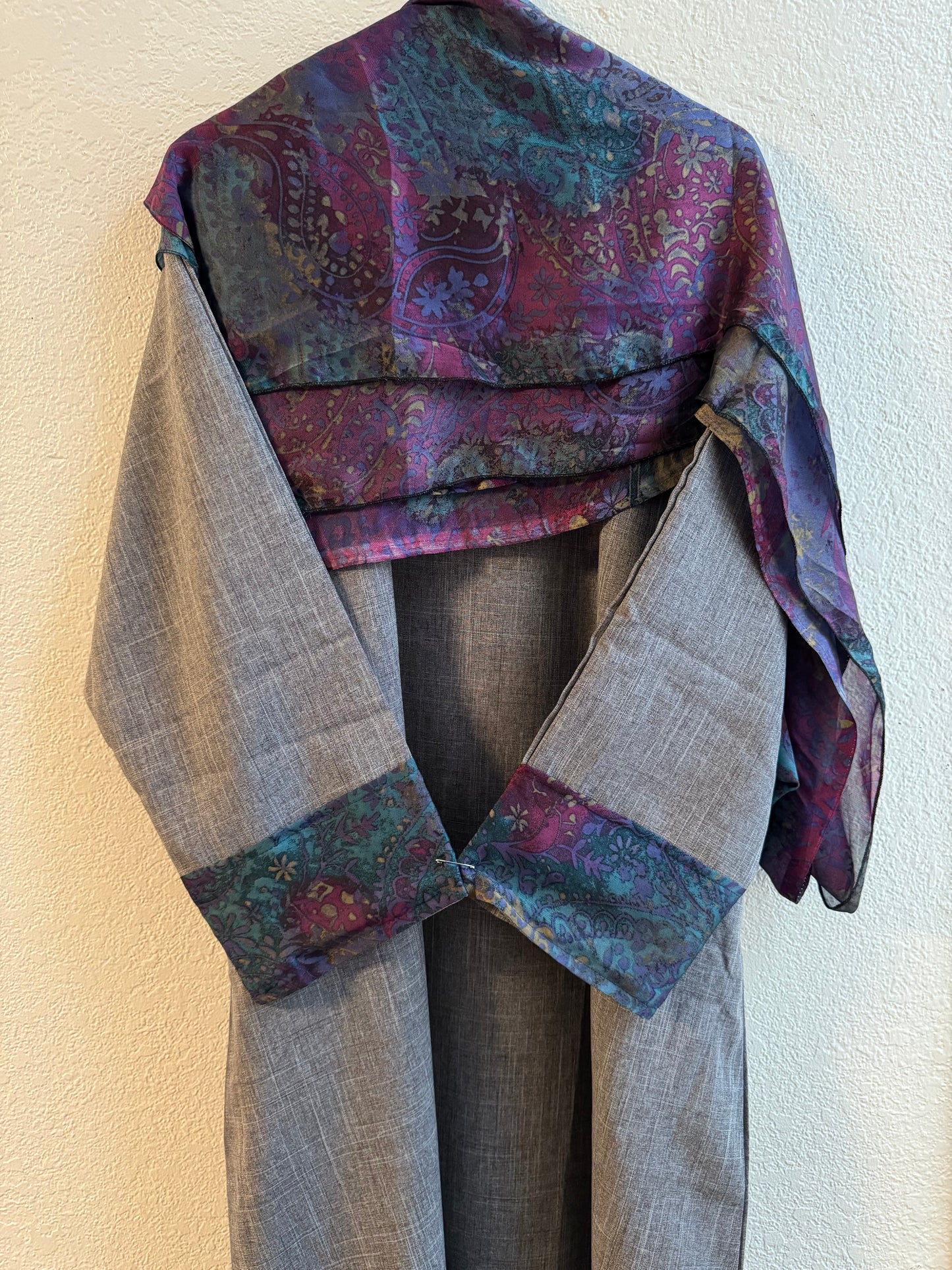 Starlight grey celestial purple matching dress & hijab set