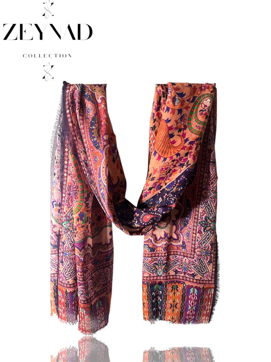 Pink End String Design Hijab