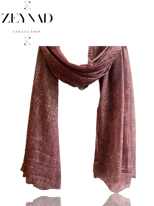 Fall pink hue cheetah print hijab