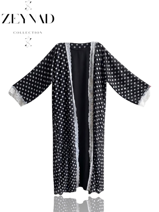 Ash ZEYNAD polka dot lace abaya