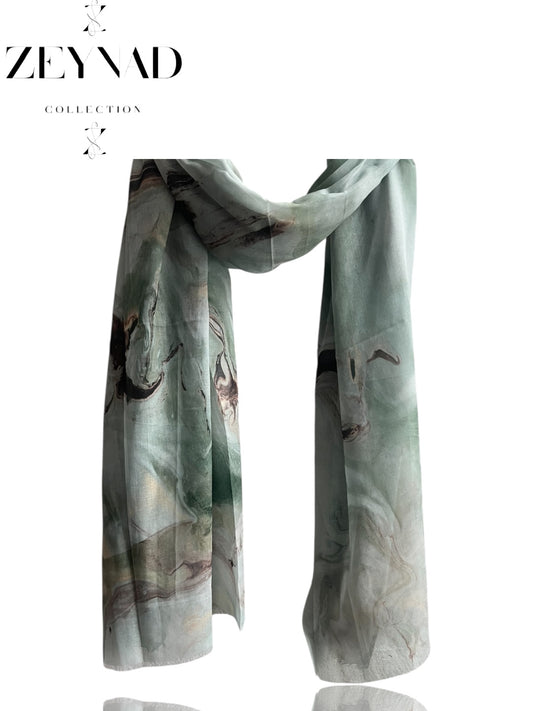 Mixture lime green marble print ombré