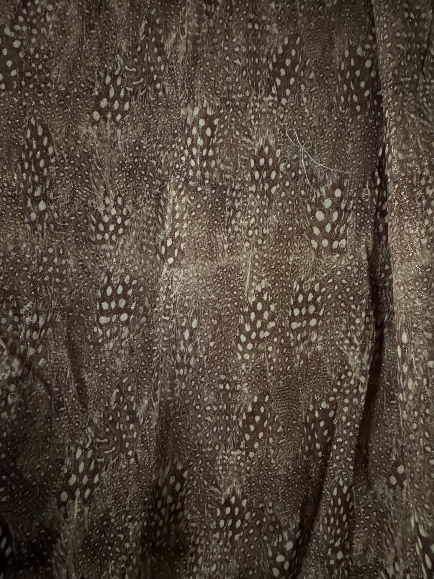 Blazing dotted dusted grey & brown cheetah print hijab