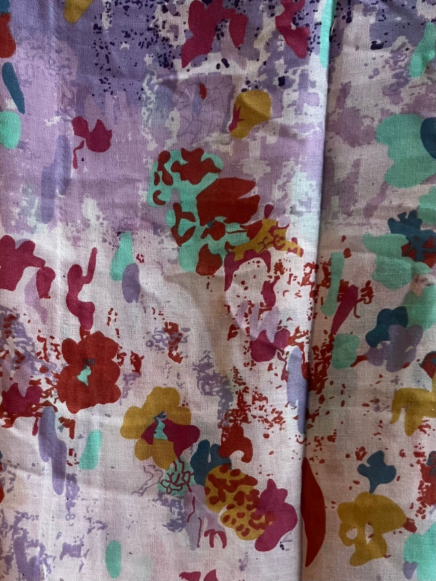 Autumn white & colorful mauve modal hijab