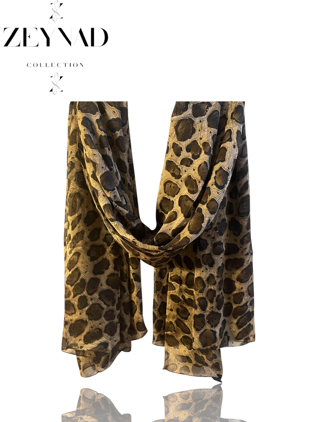 Limited Darker Golden Circle Cheetah Print Hijab