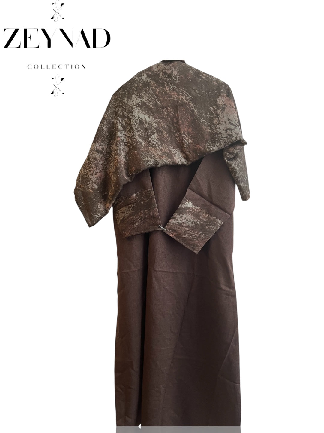 Intense camo-brown matching dress & hijab set