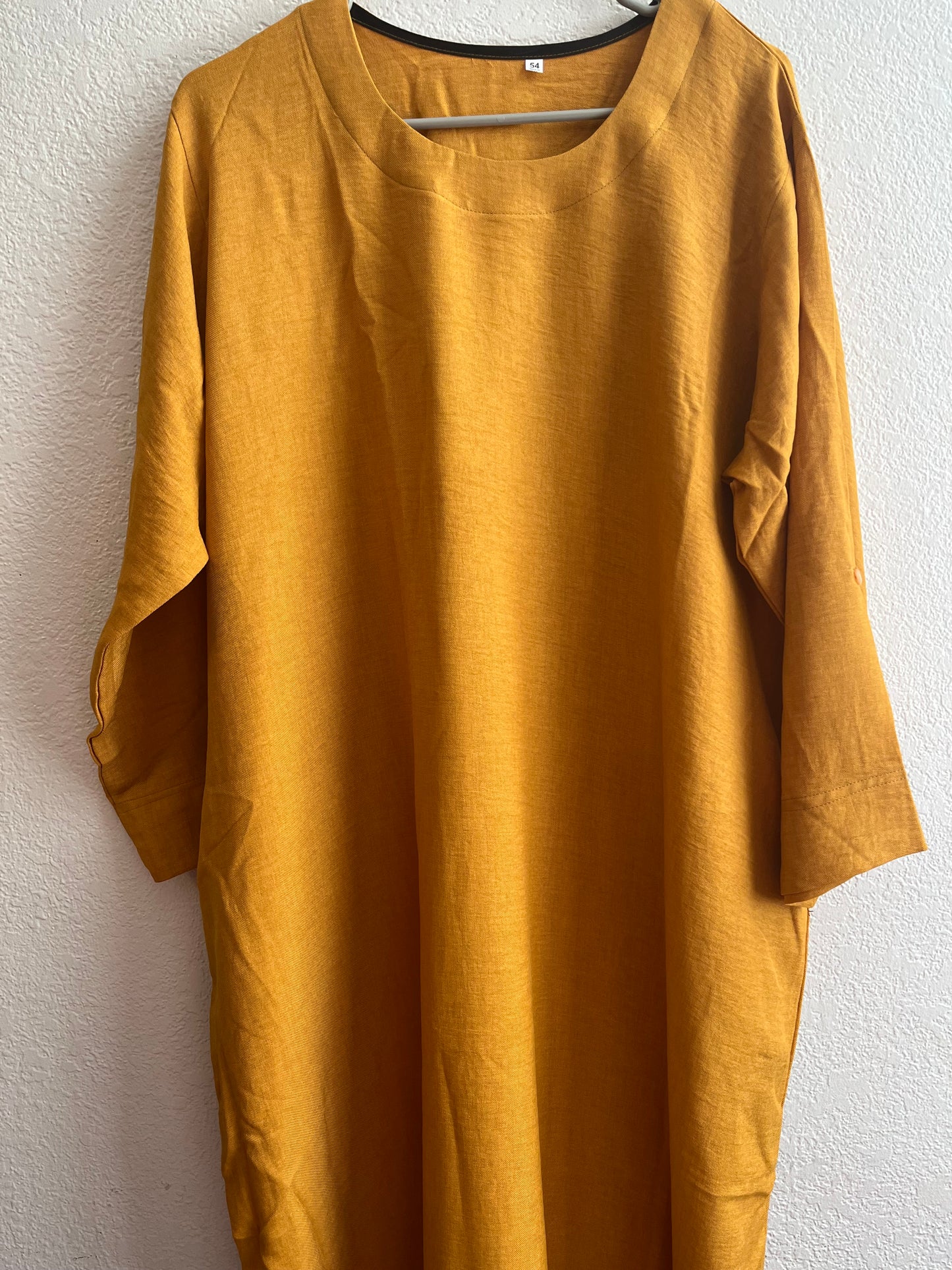 Summer Yellow Linen Dress