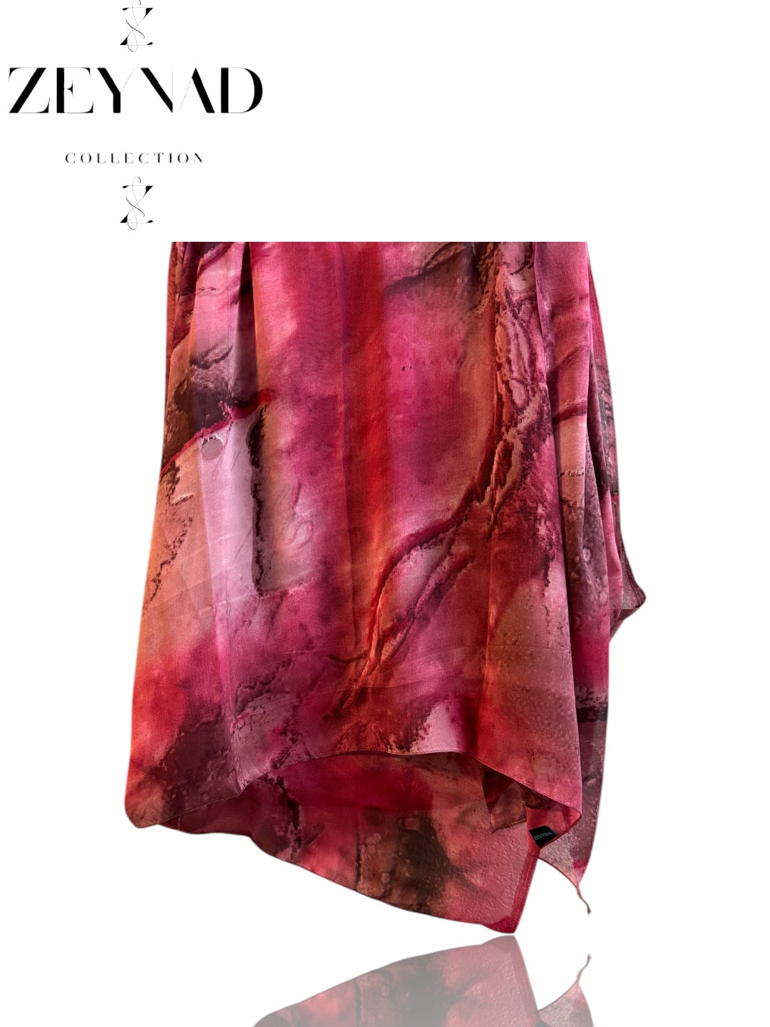 Sakura Pink Ocean Glow Chiffon Hijab