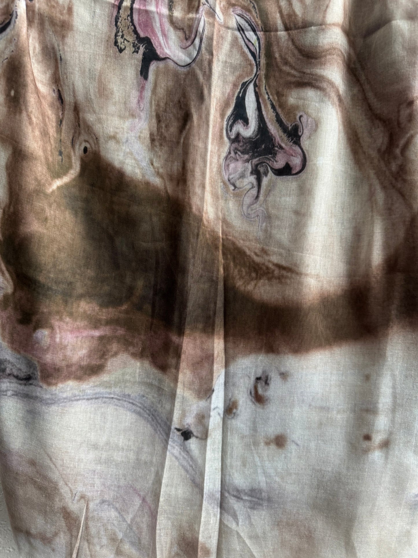 Mixture celestial coffee orange marble print ombré